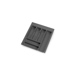 range-couverts Optima pour tiroir universel -  module 450mm -  Plastique -  Gris antracite de marque EMUCA, référence: B9354000