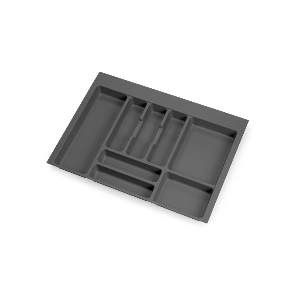 Range-couverts Optima pour tiroir universel -  module 700mm -  Plastique -  Gris antracite