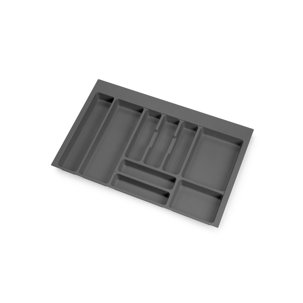 Range-couverts Optima pour tiroir universel -  module 800mm -  Plastique -  Gris antracite