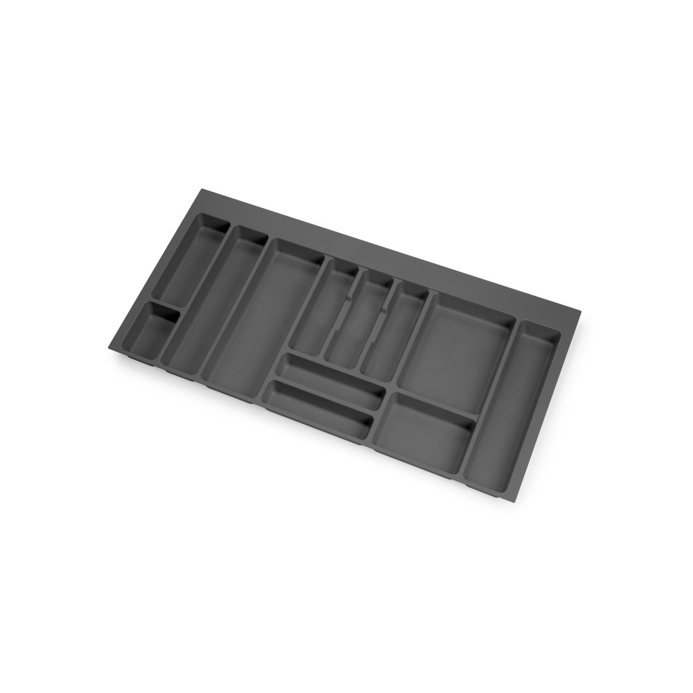 Range-couverts Optima pour tiroir universel -  module 1.000mm -  Plastique -  Gris antracite