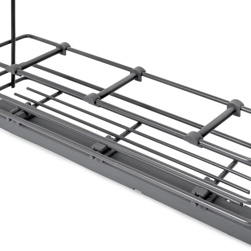 porte-bouteilles extractible TitaneMax avec fermeture à amortie -  gauche -  3 plateaux -  module 150mm -  Acier -  Gris Anthrac - EMUCA