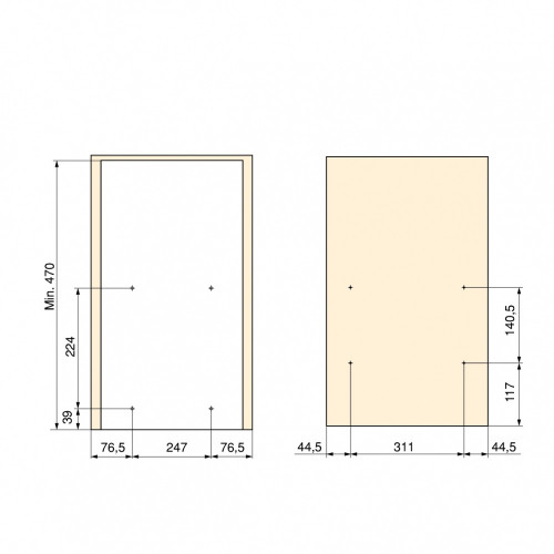 Chariot coulissant Supra avec fixation inférieure à fermeture amortie -  module 400mm -  acier -  chromé - EMUCA