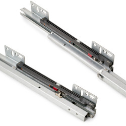 Chariot coulissant Titane avec fixation inférieure à fermeture amortie - module 400mm - acier - Gris antracite - EMUCA