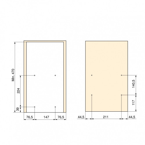 Chariot coulissant avec paniers et chariot à pain Titane avec fermeture à amortie -  module 300mm -  Acier -  Gris Anthracite - EMUCA