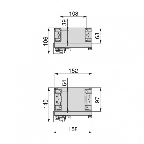 Porte-bouteilles latéral extractible Titane Simplex avec fermeture amortie -  module 200mm -  Gris anthracite - EMUCA