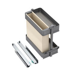 Chariot extractible avec paniers et panier à pain Harmony avec fermeture à amortie -  Module largeur 300mm hauteur 700mm -  Acie de marque EMUCA, référence: B9356900