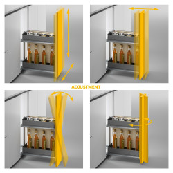 Chariot extractible avec paniers et panier à pain Harmony avec fermeture à amortie -  Module largeur 300mm hauteur 700mm -  Acie - EMUCA