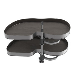 Systéme d’angle Lake Harmony pour meuble de cuisine -  Gauche -  Hauteur réglable -  Acier et Bois -  Gris anthracite de marque EMUCA, référence: B9357000