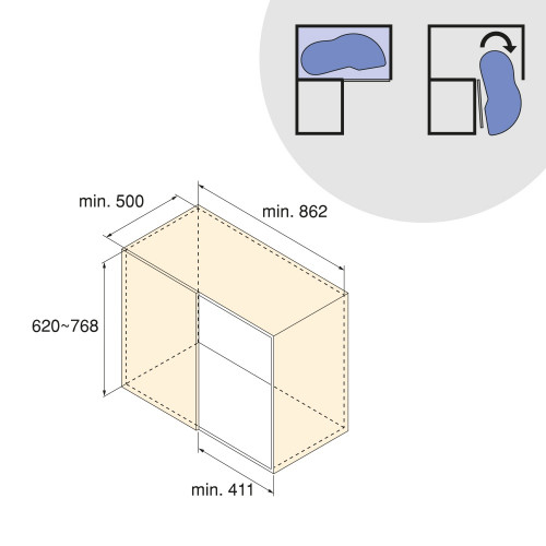 Systéme d’angle Lake Harmony pour meuble de cuisine -  Droite -  Hauteur réglable -  Acier et Bois -  Gris anthracite - EMUCA