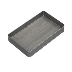 Meuble d'angle articulé Harmony pour les meubles de cuisine - Droite/Gauche - Acier et Bois - Gris anthracite - EMUCA