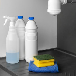 Protecteurs fond pour la cuisine Sink - M60 - 567x580mm - épaisseur de la planchet 16mm - découpable - Plastique - Gris an - EMUCA