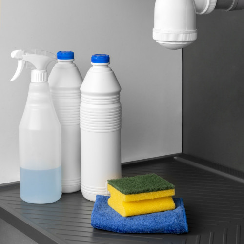 Protecteurs fond pour la cuisine Sink -  M80 -  767x580mm -  épaisseur de la planchet 16mm -  découpable -  Plastique -  Gris an - EMUCA