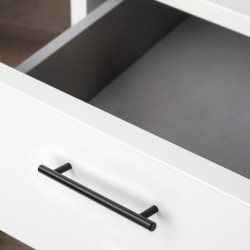 Lot de 10 poignées pour meubles Orlando -  L210mm -  entraxe 160mm -  Acier -  Peint en noir - EMUCA