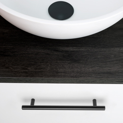 Lot de 10 poignées pour meubles Orlando -  L210mm -  entraxe 160mm -  Acier -  Peint en noir - EMUCA