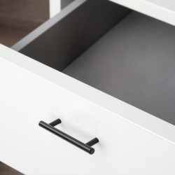 Lot de 10 poignées pour meubles Orlando -  L136mm -  entraxe 96mm -  Acier -  Peint en noir - EMUCA