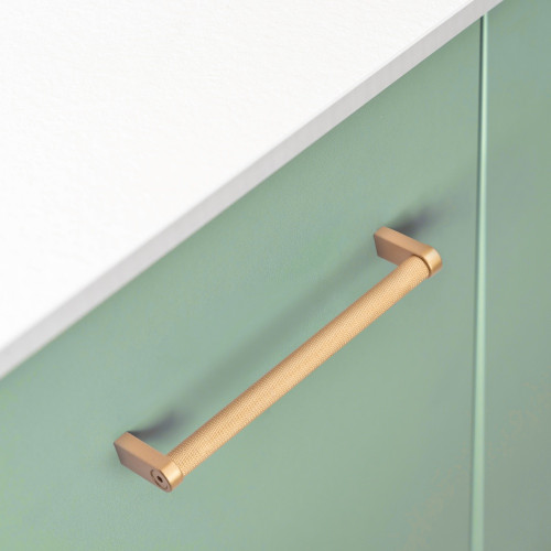 Lot de 5 poignées pour meubles Bergen -  L141mm -  entraxe 128mm -  Aluminium  -  peint en or - EMUCA