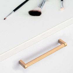 Lot de 5 poignées pour meubles Bergen - L173mm - entraxe 160mm - Aluminium - peint en or - EMUCA