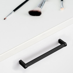 Lot de 5 poignées pour meubles Bergen - L173mm - entraxe 160mm - Aluminium - Peint en noir - EMUCA