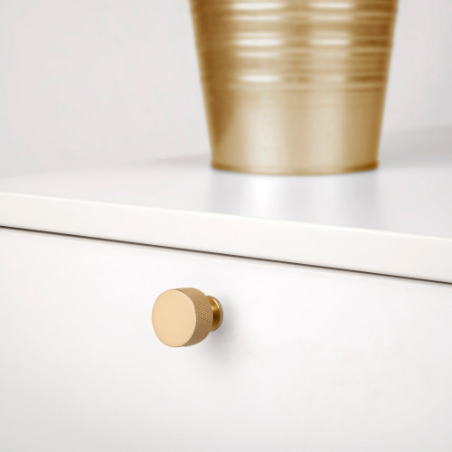 Lot de 10 boutons pour meubles Argos -  diamètre 30mm -  Aluminium -  Or - EMUCA