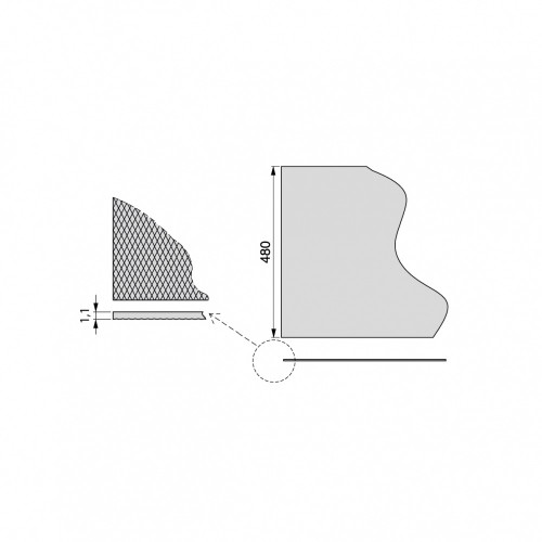 Tapis antidérapant pour tiroir -  Minirhomb -  longueur 20m x 480mm -  plastique -  Gris antracite - EMUCA