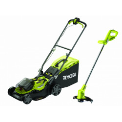 Tondeuse sur batterie RYOBI Ry18lmh37lt25 + coupe bordure - RYOBI