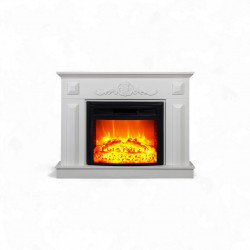 Cheminée électrique - Puglia - 1800 W avec effet flamme réaliste, chauffage 17 à 27 °C - Bluetooth Wi-Fi - DLC Home