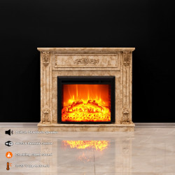 Cheminée électrique - Rosmarin - 1800 W avec effet flamme réaliste, chauffage 17 à 27 °C - Bluetooth Wi-Fi - DLC Home