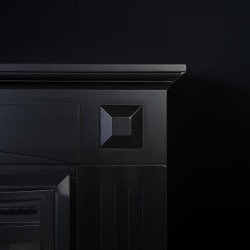 Cheminée électrique - Vernazza - 1800 W avec effet flamme réaliste, chauffage 17 à 27 °C - Bluetooth Wi-Fi - DLC Home