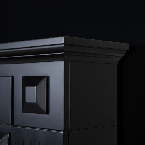 Cheminée électrique - Vernazza - 1800 W avec effet flamme réaliste, chauffage 17 à 27 °C - Bluetooth Wi-Fi - DLC Home