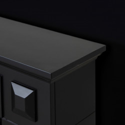 Cheminée électrique - Vernazza - 1800 W avec effet flamme réaliste, chauffage 17 à 27 °C - Bluetooth Wi-Fi - DLC Home