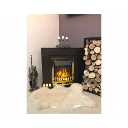 Cheminée électrique sur pied – Agnes Wengé & Galileo Gold – 2000 W – flamme orange – style classique - ArtFlame