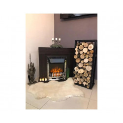 Cheminée électrique sur pied – Agnes Wengé & Galileo Silver – 2000 W – flamme orange – style classique de marque ArtFlame, référence: B9361000