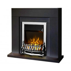 Cheminée électrique sur pied – Agnes Wengé & Galileo Silver – 2000 W – flamme orange – style classique - ArtFlame