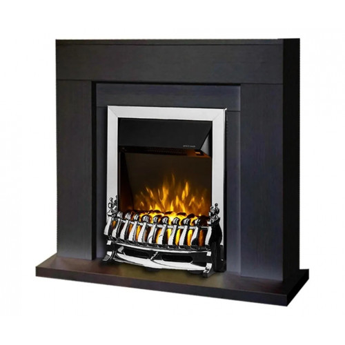 Cheminée électrique sur pied – Agnes Wengé & Galileo Silver – 2000 W – flamme orange – style classique - ArtFlame