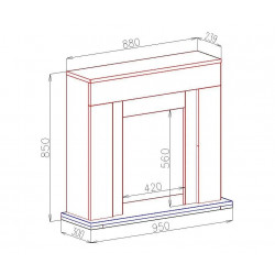 Cheminée électrique sur pied – Agnes Wengé & Galileo Silver – 2000 W – flamme orange – style classique - ArtFlame