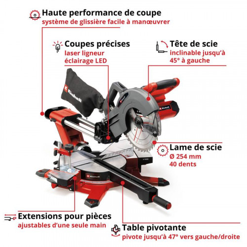 Scie à onglet radiale sans fil TE-SM 36/254 L Li-Solo RECONDITIONNE - EINHELL 