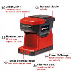 Machine à café sans fil TE-CF 18 Li-Solo RECONDITIONNE - EINHELL