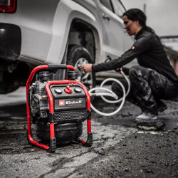 Compresseur sans fil SILENZZO 36/210 - 36V - 210L/min - 8 bar - cuve 8L - 70dB - sans batterie RECONDITIONNE - EINHELL 