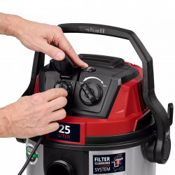 Aspirateur eau et poussières – TE-VC 2580 SACL – 1100 W – Cuve inox 25 L – Filtre HEPA – Classe L RECONDITIONNE - EINHELL 