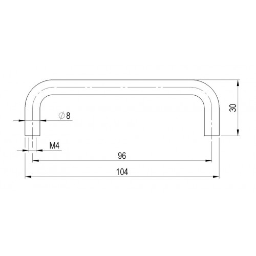 Poignée de meuble Ida 96 nickel mat + vis - Sans marque