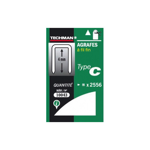 Agrafes 4 mm - type C - TECHMAN