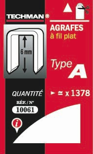 Agrafes 6 mm - type A