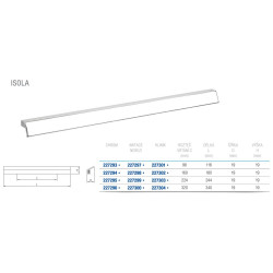 Poignée de meuble Isola 96 aluminium anodisé - Sans marque