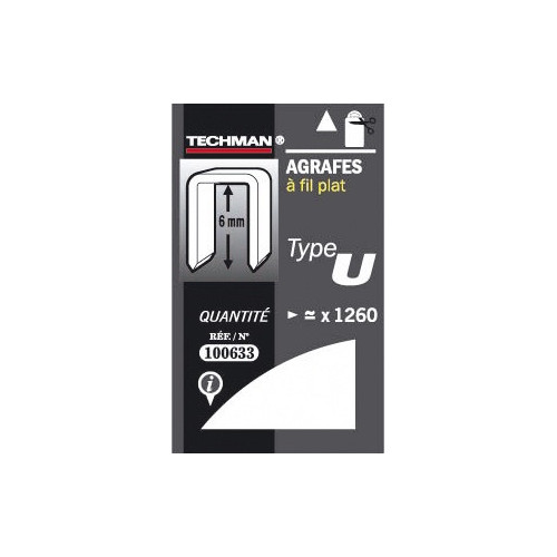 Agrafes 6 mm - type C - TECHMAN