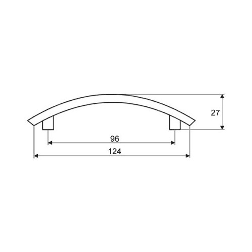 Poignée de meuble Kewina 96 nickel mat + vis - Sans marque