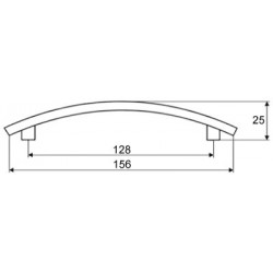Poignée de meuble Kewina 128 chrome brillant + vis - Sans marque