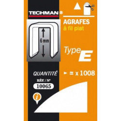 Agrafes 6 mm - type E de marque TECHMAN, référence: B1477200