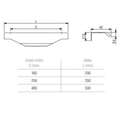 Poignée de meuble Lori 160/200 or doré foncé brossé - Sans marque