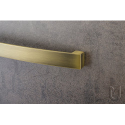 Poignée de meuble Luca 128 imitation inox + vis - Sans marque