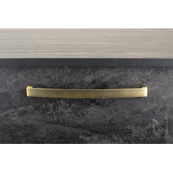 Poignée de meuble Luca 128 imitation inox + vis - Sans marque